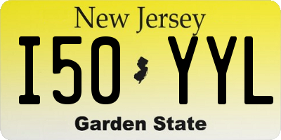 NJ license plate I50YYL