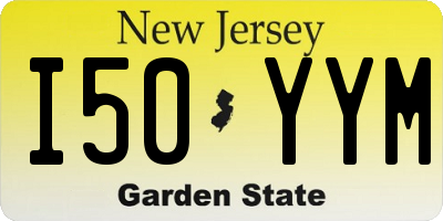 NJ license plate I50YYM
