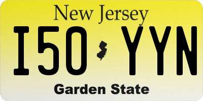 NJ license plate I50YYN