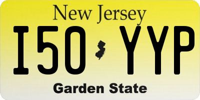 NJ license plate I50YYP