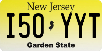 NJ license plate I50YYT