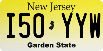 NJ license plate I50YYW