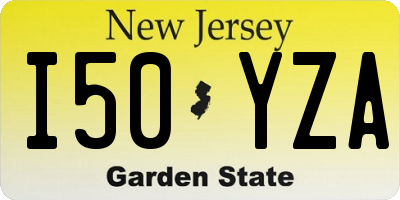 NJ license plate I50YZA