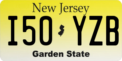 NJ license plate I50YZB