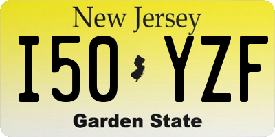NJ license plate I50YZF