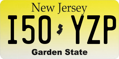 NJ license plate I50YZP