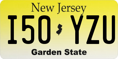 NJ license plate I50YZU