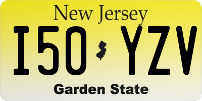 NJ license plate I50YZV