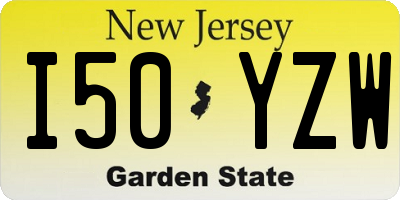 NJ license plate I50YZW