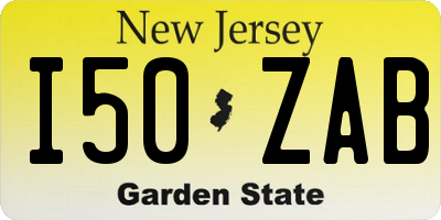 NJ license plate I50ZAB