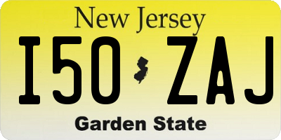 NJ license plate I50ZAJ