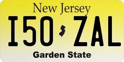 NJ license plate I50ZAL