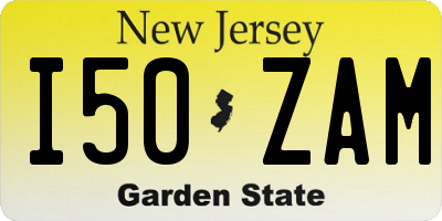 NJ license plate I50ZAM