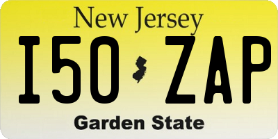 NJ license plate I50ZAP