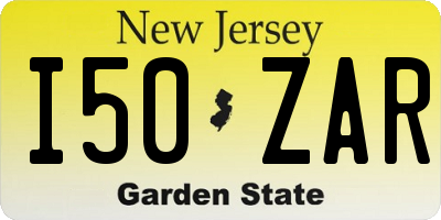 NJ license plate I50ZAR