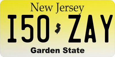 NJ license plate I50ZAY