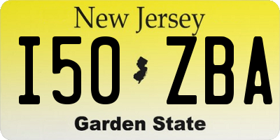 NJ license plate I50ZBA