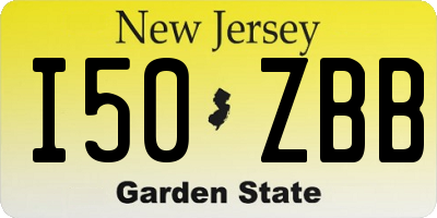 NJ license plate I50ZBB