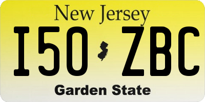 NJ license plate I50ZBC