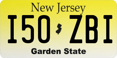 NJ license plate I50ZBI