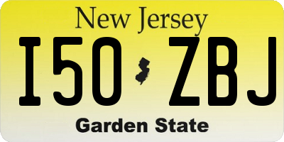 NJ license plate I50ZBJ