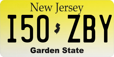 NJ license plate I50ZBY