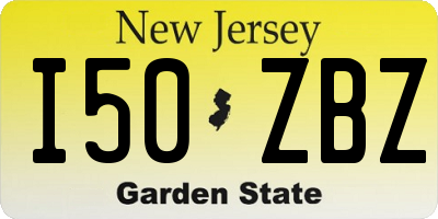 NJ license plate I50ZBZ