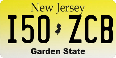NJ license plate I50ZCB