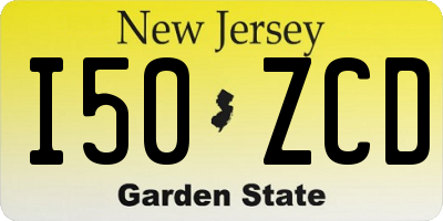 NJ license plate I50ZCD