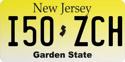 NJ license plate I50ZCH