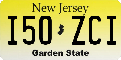 NJ license plate I50ZCI