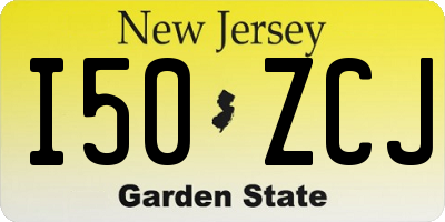 NJ license plate I50ZCJ