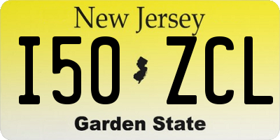 NJ license plate I50ZCL