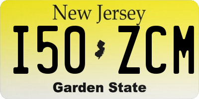 NJ license plate I50ZCM