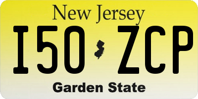 NJ license plate I50ZCP