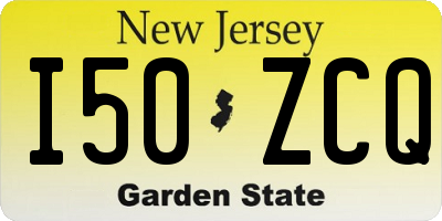 NJ license plate I50ZCQ