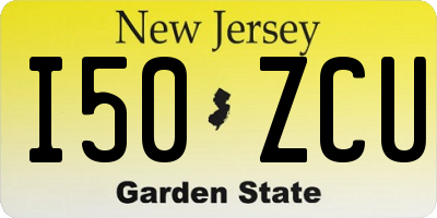 NJ license plate I50ZCU