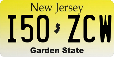 NJ license plate I50ZCW