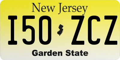 NJ license plate I50ZCZ