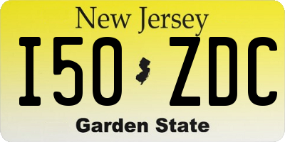 NJ license plate I50ZDC