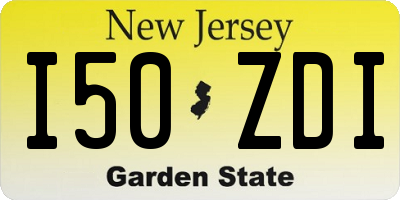 NJ license plate I50ZDI