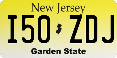 NJ license plate I50ZDJ