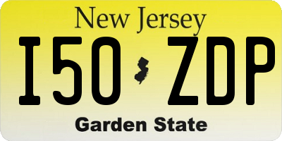 NJ license plate I50ZDP