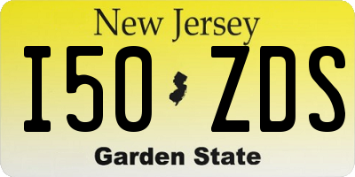 NJ license plate I50ZDS