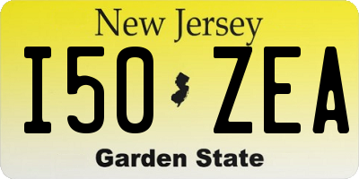 NJ license plate I50ZEA