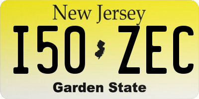 NJ license plate I50ZEC