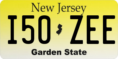 NJ license plate I50ZEE