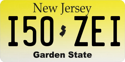 NJ license plate I50ZEI