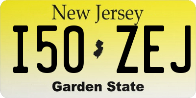 NJ license plate I50ZEJ
