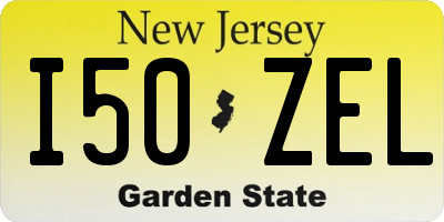 NJ license plate I50ZEL
